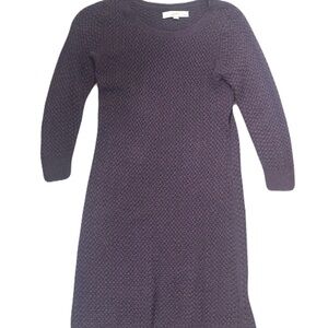LOFT XXS Petite Purple Knit Sweater Dress